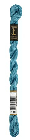 Anchor Perlgarn 5, 4585000-00168, Farbe:lichtblau, Stickgarne