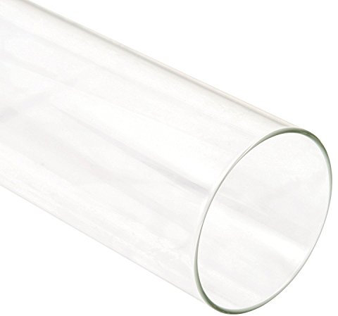 Zelsius Tube en verre ignifuge | Ø 10 x H 125,5 cm | Verre de rechange Cylindre sans fond | Pour radiateur, pyramide chauffante, torche à granulés, chauffage de