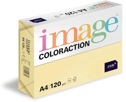 Image Coloraction Desert - farbiges Kopierpapier - DIN A4, 210 x 297 mm, 120 g/m² - buntes, holzfreies Druckerpapier für Kopierer - 250 Blatt - Gelb