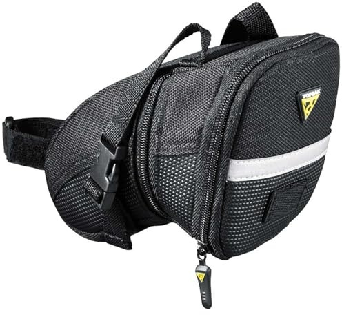 TOPEAK Aero Wedge Pack Strap Satteltasche Riemen Sattelstütze Rücklichtaufnahme Fahrrad Rennrad MTB, 15000007, Größe medium, Schwarz