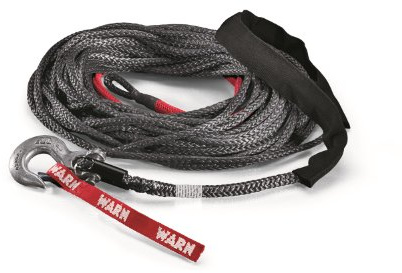 WARN 88468 Spydura Synthetic Winch Cable Rope with Swivel Hook End: 3/8 Diameter x 80' Length, 5 Ton (10,000 lb) Capacity