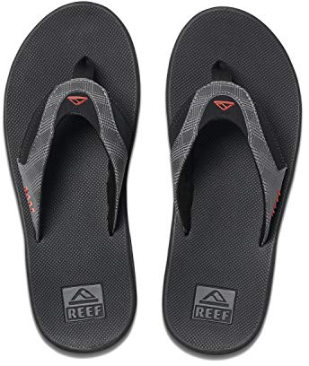 Reef Fanning Prints, Men’s Flip Flops, Grey (Grey Plaid/Bla Gpc), 5 UK (37.5 EU)