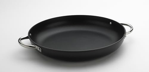 RISOLI’ | PROFESSIONALE, Paellera Tegame Antiaderente Ø32cm, Spessore 6 mm, in Alluminio Fuso, Manici Acciaio Inox 18/10, Made in Italy