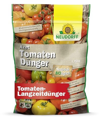 Neudorff Azet TomatenDünger – Bio Tomatendünger mit Mykorrhiza und natürlicher Sofort- und Langzeitwirkung sorgen für aromatische Tomaten, 1,75 kg