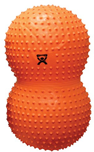 CanDo Gymnastikrolle mit NOPPEN/Motorikball/Fitnessball in Erdnussform - Peanut Ball SENSI - orange, 50 cm x 100 cm