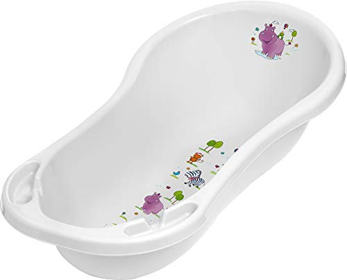 keeeper Hippo Ergonomische Babywanne, Ab 0 bis ca. 12 Monate, 100 cm, Wiktoria, Weiß