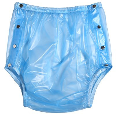 Haian Inkontinenzhose für Erwachsene, Kunststoff, zum Aufstecken, Größe XL, Transparent Blau