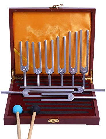 ENERGYSOUND Stimmgabeln aus Aluminiumlegierung – Sound Healing & Yoga Meditation set of 6 Tuning Forks