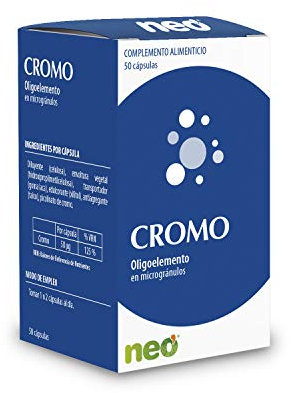 NEO | Cromo Oligoelementos - 50 cápsulas | Ayuda a Estimular la Síntesis de los Ácidos Grasos y del Colesterol | De Liberación Independiente | Sin Gluten | Tomar 1 o 2 Cápsulas al Día