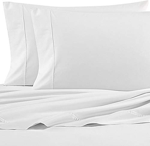 Nautica - Full Size Sheet Sets, Cotton Percale Bedding, Crisp & Cool, Stylish Home Decor, Dorm Room Essentials (Solid White, Full)
