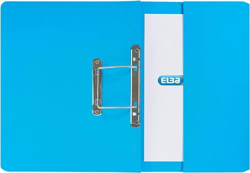 Hamelin 100090146 Foolscap Elba Strongline 320 gsm 36 mm Spring Pocket File - Blue (Pack of 25)