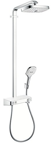 hansgrohe Raindance Select E 300 2jet ST Showerpipe, 1 Stück, weiß/chrom, 27126400