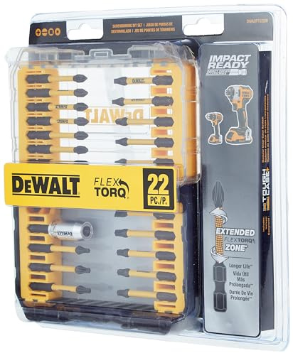 DEWALT FlexTorq Impact Driver Bit Set, 22-Piece (DWA2FTS22IR)