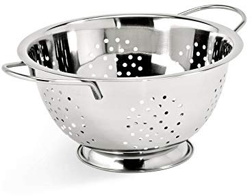 WAS 1510 280 Passoire en acier chromé sur pied 28 cm de diamètre, 16 cm de hauteur.