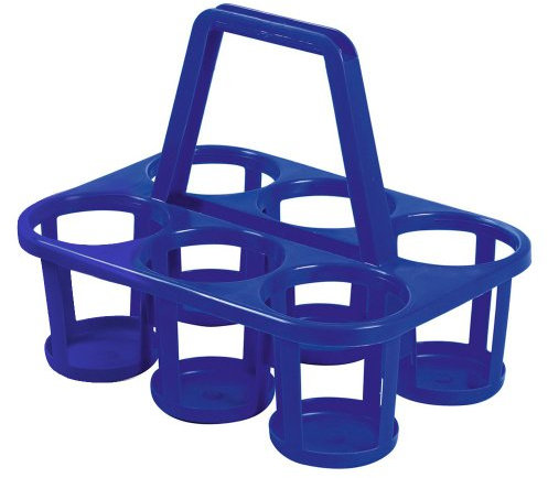 Flaschenträger / Halter für 6 Flaschen, Kunststoff, farblich sortiert (1 Stück)
