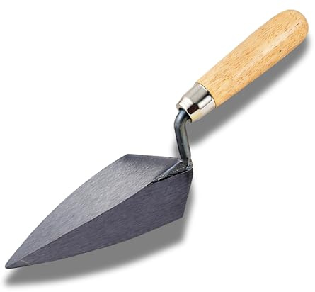 Bon Pointing Trowel 7 in. x 3 in. with Wood Handle – Precision Masonry Tool for Tuckpointing, Detailing, and Repair