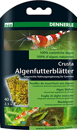 Dennerle Nano Algenfutterblätter, 3er Pack (3 x 3,5 g) für Garnelen, Futterblätter, Aquarium Food, Aquarianer