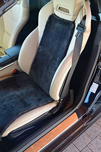 Leibersperger Autositzbezug Autositzauflage Autofell Premium aus Lammfell Sport/Höcker/Premium mit Gummischlinge (Schiefer)