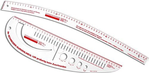 Lutterloh-System Schablone Set. 2 Lineale für professionelle Kreationen. Enthält 2 Lineale, Kunststoff oder Metall, verbunden oder zusammengebaut