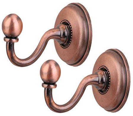 NUOLUX, 2 ferma-tende o ganci vintage in lega, ganci per cravatta, da porta, da parete, per cappelli, cappotti