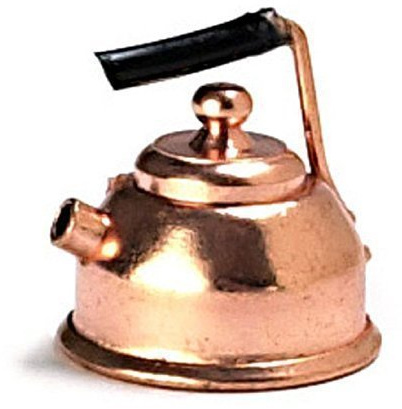Melody Jane Dolls House Miniature 1:12 Scale Old Fashioned Kitchen Accessory Copper Kettle