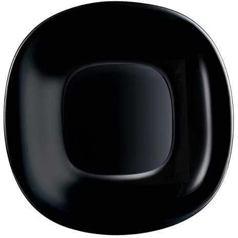 Luminarc 19 cm Carine Glass Dessert Plate, Black