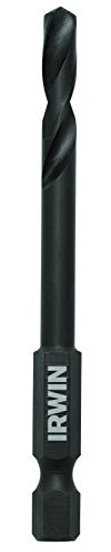 IRWIN Tools 1892815 Impact Performance Series 13/64-Inch 135-Degree Split Point Black Oxide Drill Bit Bulk, 12-Pack
