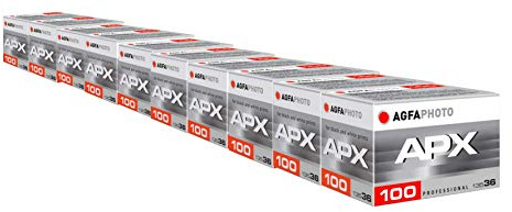 AgfaPhoto APX 100 Prof 135-36 schwarz / weiß Film (10-er Pack bis zu 360 Aufnahmen)