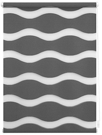 Lichtblick Doppelrollo Klemmfix ohne Bohren, Welle, Blickdicht, Klemmträger-Montage, Sichtschutz, Wandmongtage, Deckenmontage, für Fenster und Türen Anthrazit,70 cm x 150 cm (B x L)