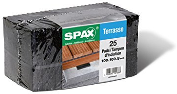 SPAX 5000009186609 Pads: 100 x 100 x 8 mm (25 Stück)