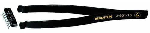 BERNSTEIN ESD IC Pinzette 125 mm ableitfähig | IC Abzieher, IC Entferner, Chipschutz Zange, Enstückung, Formengreifer | Für 16-18 polige Dual Inline IC`S | Löten, Lötzubehör