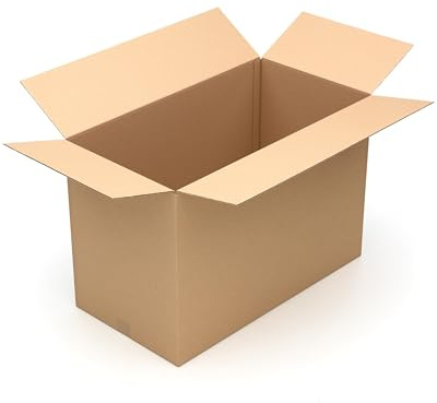 KK Verpackungen Versandkartons 750 x 400 x 500 mm Braun 1-wellig (Außenmaß 754 x 410 x 510 mm) | 5 Stück, Faltkartons Kartons für Versand als DHL Paket Hermes Paketklasse L DPD GLS Paketklasse XL