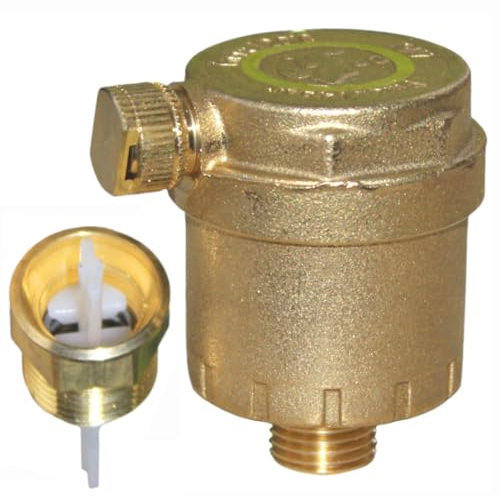 Giacomini R88IY002 - Valvola automatica di sfiato dell’aria e valvola di servizio, 12 x 17 mm / 47 x 81 mm