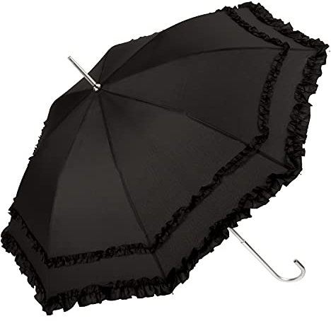 VON LILIENFELD® Ombrello Parasole Sposa Apertura Automatica Antivento Donna Mary nero