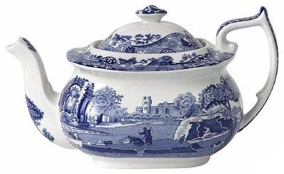 Spode Blau Italienisches Teekanne 1,1 L