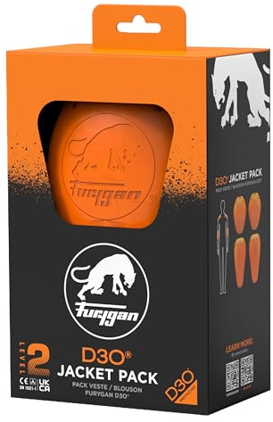 Furygan Set Schutz Schultern UND ELLBOGEN D3O L2 Unisex optimale Luftzirkulation, D3O-Technologie für Flexibilität und Leistung (1 Satz)