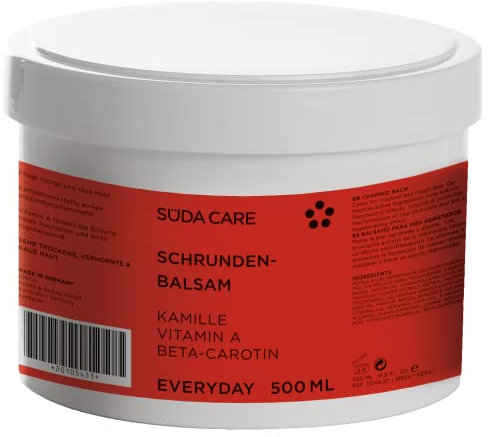 Süda Schrundenbalsam, Schrundencreme Südacare Fußbalsam gegen Schrunden, mit Kamille, Schrundensalbe, 500 ml