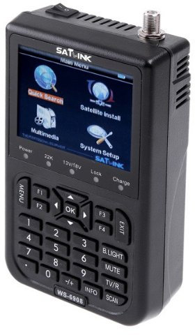 Satlink WS 6908 - Medidor de campo para satélite DVB-S, señalador satelital