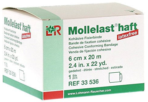 MOLLELAST haft Binden latexfrei 6 cmx20 m weiß 1 St