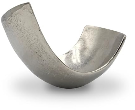 DESIGN DELIGHTS ALU DEKO Schale ONDA 24 cm geschwunge Aluminium Dekoschale von Xtradefactory