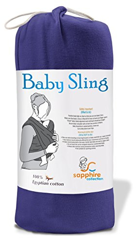 Sapphire Collection Babytragetuch, dehnbares Wickeltragetuch, extra weich und leicht, zum Stillen – Von Geburt bis 3 Jahre