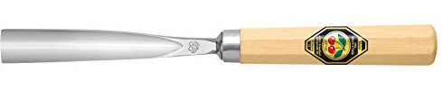 KIRSCHEN Werkzeuge 3146002 | Bildhauerbeitel mit Heft, Stich 45, gebogen, 2mm