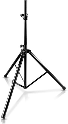 Pyle Lautsprecherständer, Speaker Stand – Boxenstativ Höhenverstellbar, Stabiler Boxen Ständer als Dreibein Stative, Tripod Stativ für Surround Lautsprecher, Bühnen Speaker & Studio Monitor Ständer