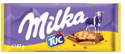 Milka TUC Tafelschokolade, 87 g | Außen knusprige TUC Cracker und innen zarte Alpenmilch Schokolade – einzigartiges Genusserlebnis