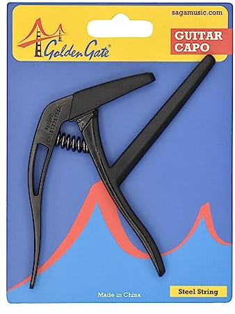Golden Gate GC-60BK Kapodaster für Konzertgitarre, Schwarz