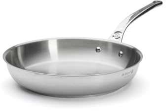 de Buyer - Pfanne MILADY aus Edelstahl -28 cm - 3412.28 | Leistungsstarker und widerstandsfähiger Edelstahl 18/10, Sandwichboden, für alle Herde + Backofen, polierte Oberfläche