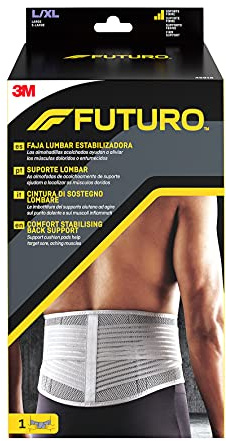 FUTURO Faja lumbar estabilizadora, ayuda a aliviar los músculos doloridos o entumecidos, grande/extragrande, L/XL