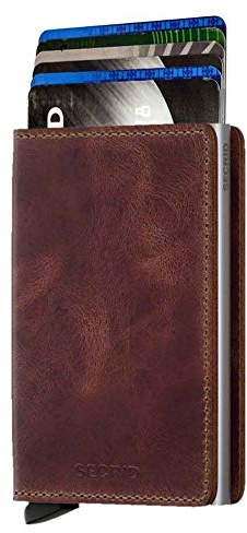 Secrid Unisex Slimwalletvintage Reisezubehör-Kartenhalter im Umschlagformat, Brown