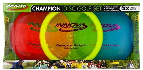 Innova - Champion Discs ICD-1 Innova Champion Disc Golf Set Â– Driver, Mid-Range & Putter, Colors May Vary (3 Pack), Colors Vary, 3set