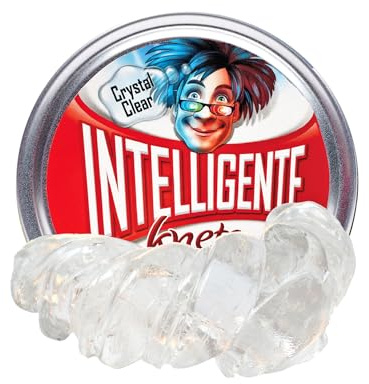 Intelligente Knete - Das Original! Crystal Clear - Transparente Knete - Kinderknete und Therapieknete in einem - Besser als jeder Stressball! Für Kinder und Erwachsene (Standard-Dose, 80g)